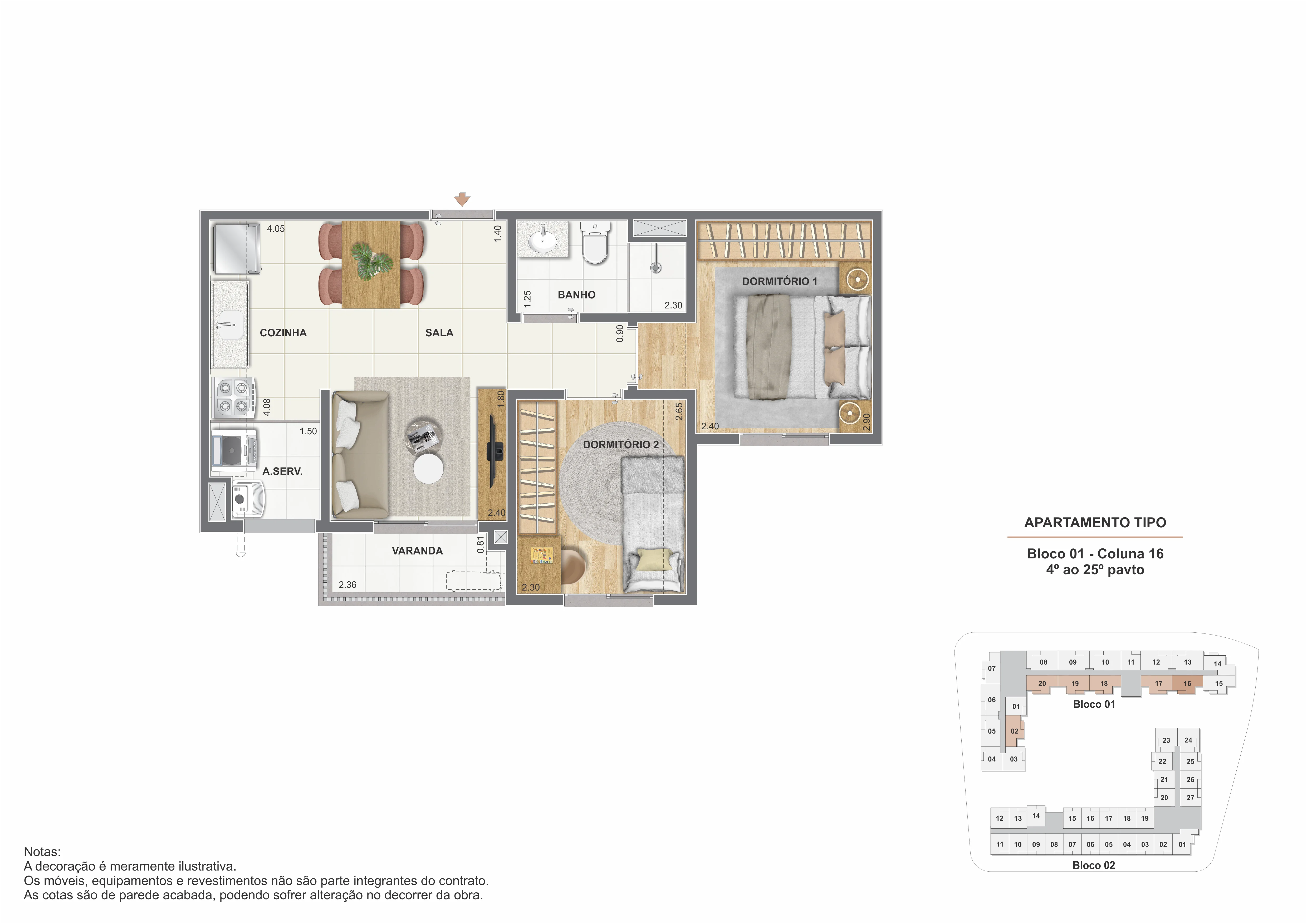 Planta 2 Quartos — Caminhos da Guanabara